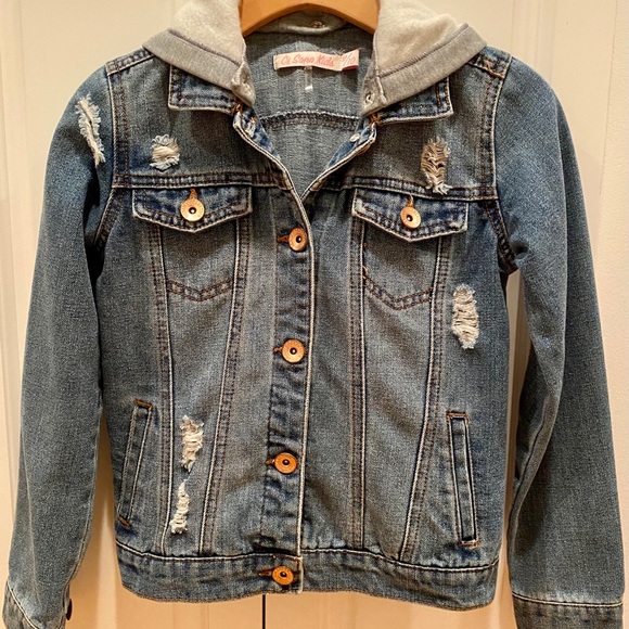 Ci Sono Girls Distressed Jean Jacket 